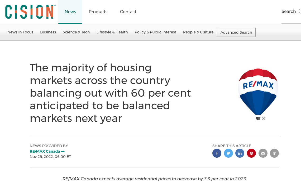 REMAX Housing Market Outlook (2023) - Edmonton, AB